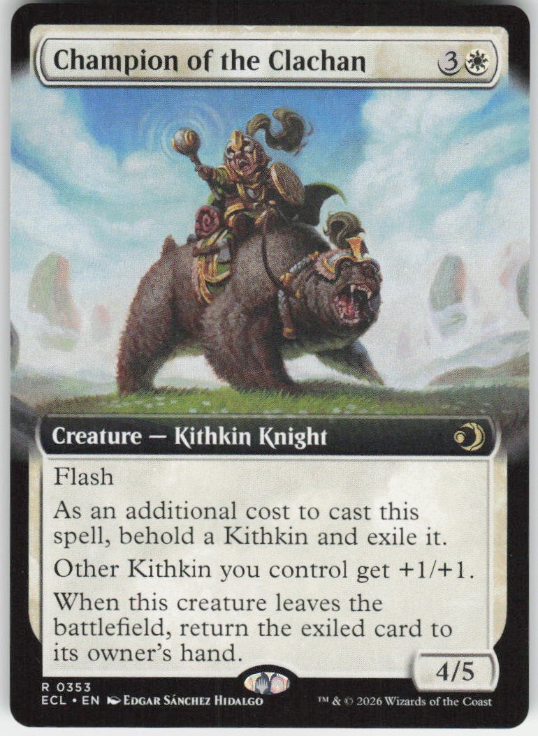 Champion of the Clachan (Extended Art) R Lorwyn Eclipsed 353 NM