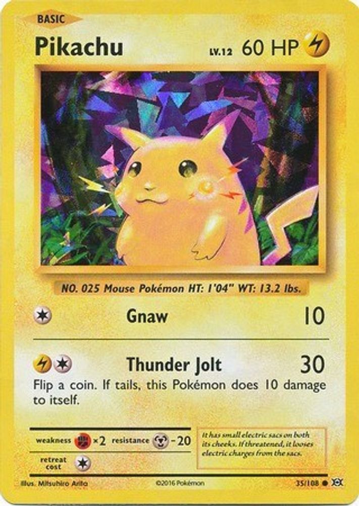 Pikachu (Cracked Ice Holo) 35/108 Holo Rare Deck Exclusives NM/LP