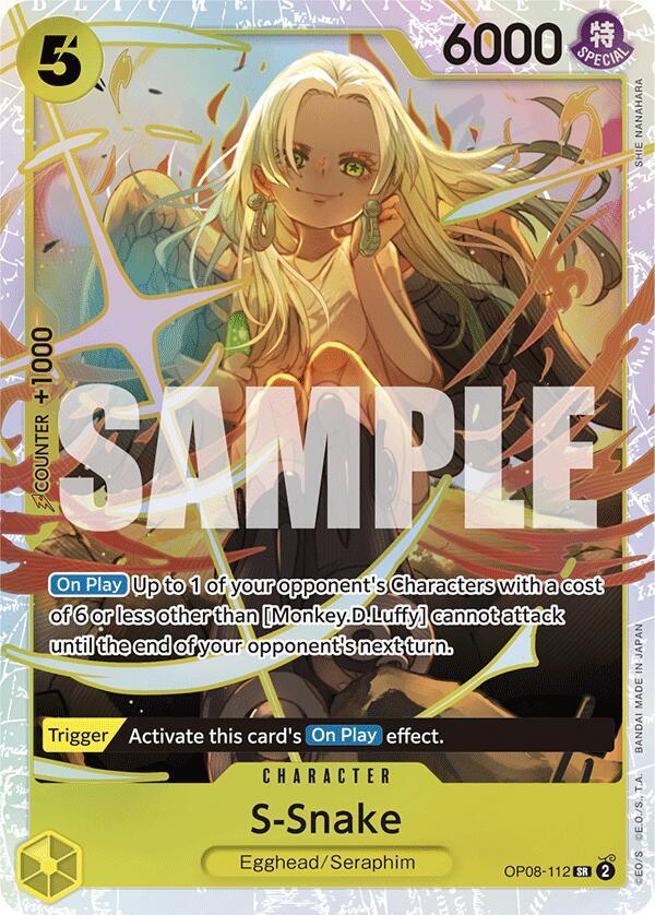 S-Snake OP08-112 Super Rare Two Legends NM/M