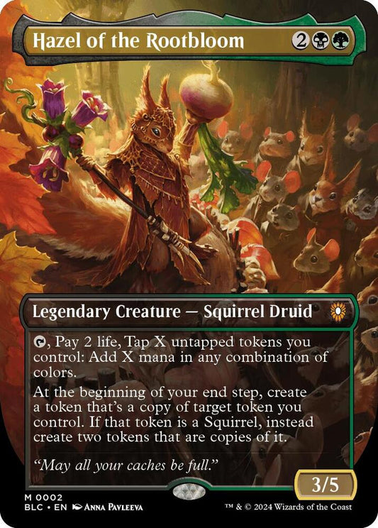 Hazel of the Rootbloom (Borderless) 2 Mythic Commander: Bloomburrow Foil NM/M