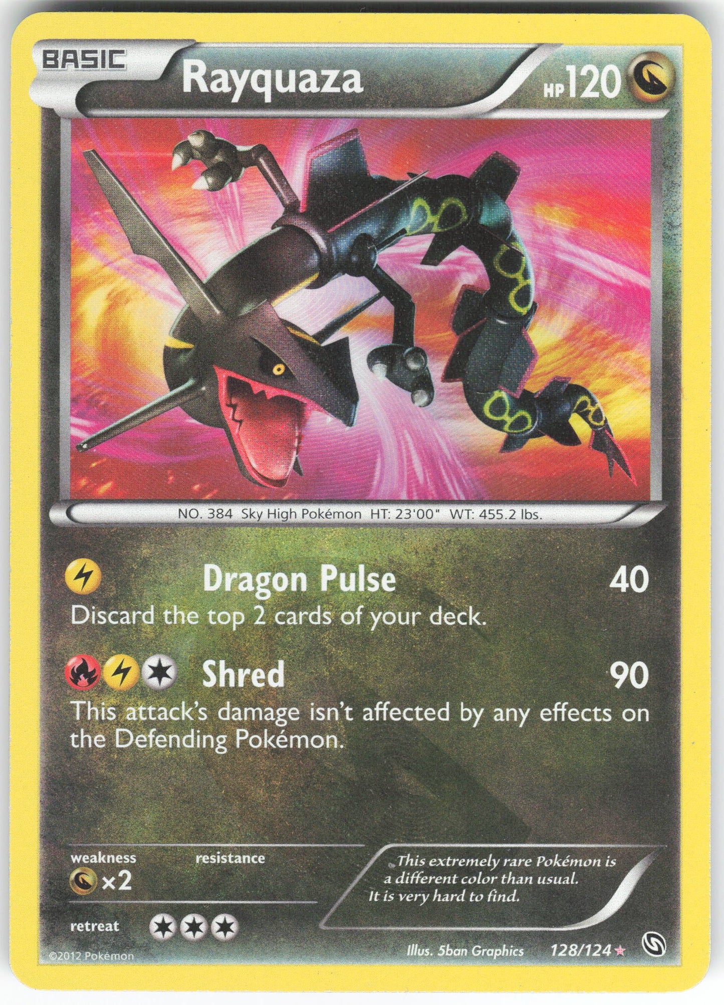 Rayquaza Secret Rare Dragons Exalted 128/124 MP