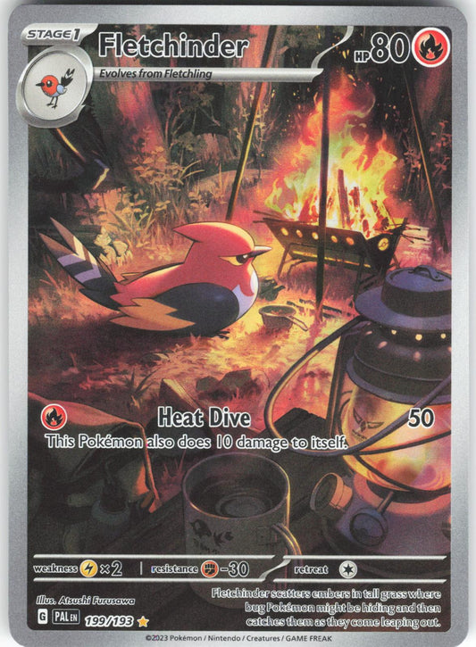Fletchinder 199/193 Illustration Rare Paldea Evolved LP