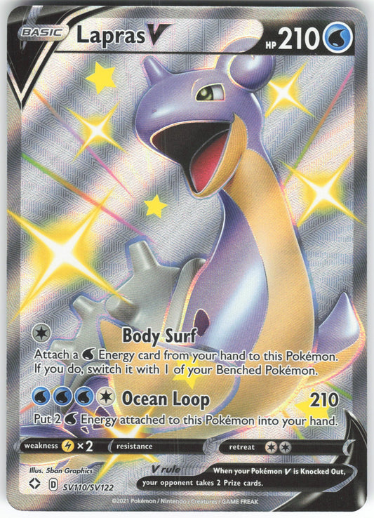 Lapras V Shiny Holo Rare Shining Fates: Shiny Vault SV110/SV122 NM