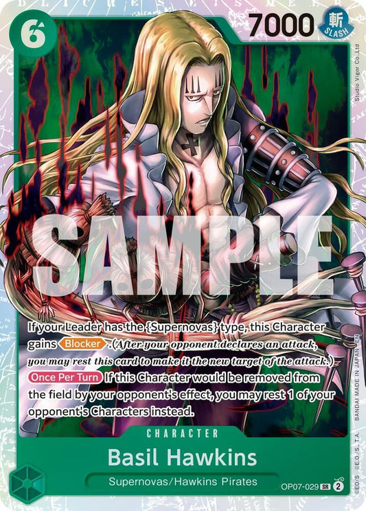 Basil Hawkins (Reprint) OP07-029 Premium Booster -The Best- Vol. 2 NM/M