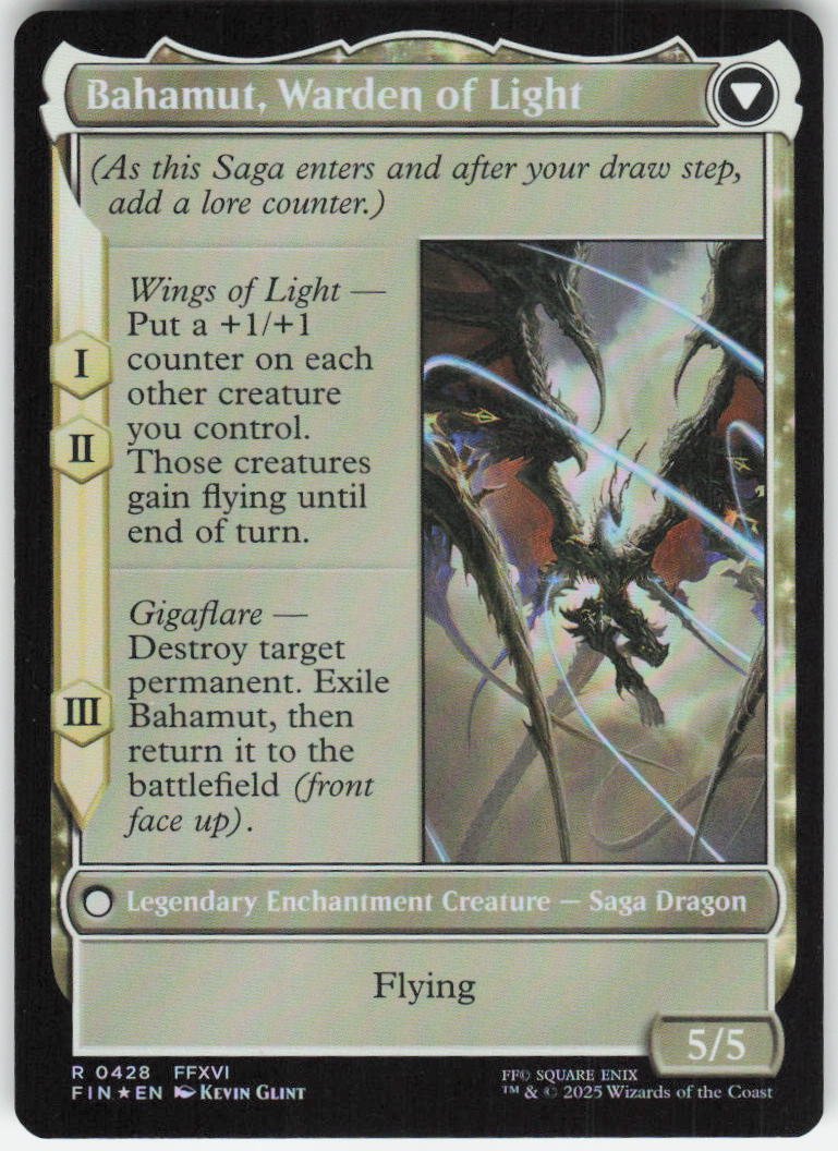 Dion, Bahamut's Dominant (Extended Art) R FINAL FANTASY 428 NM (Back)