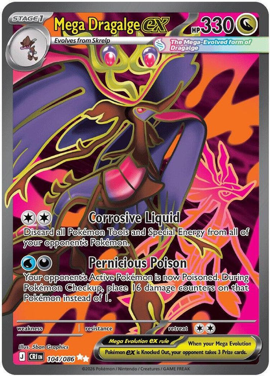 Mega Dragalge ex 104/086 Ultra Rare Chaos Rising Holo NM/M