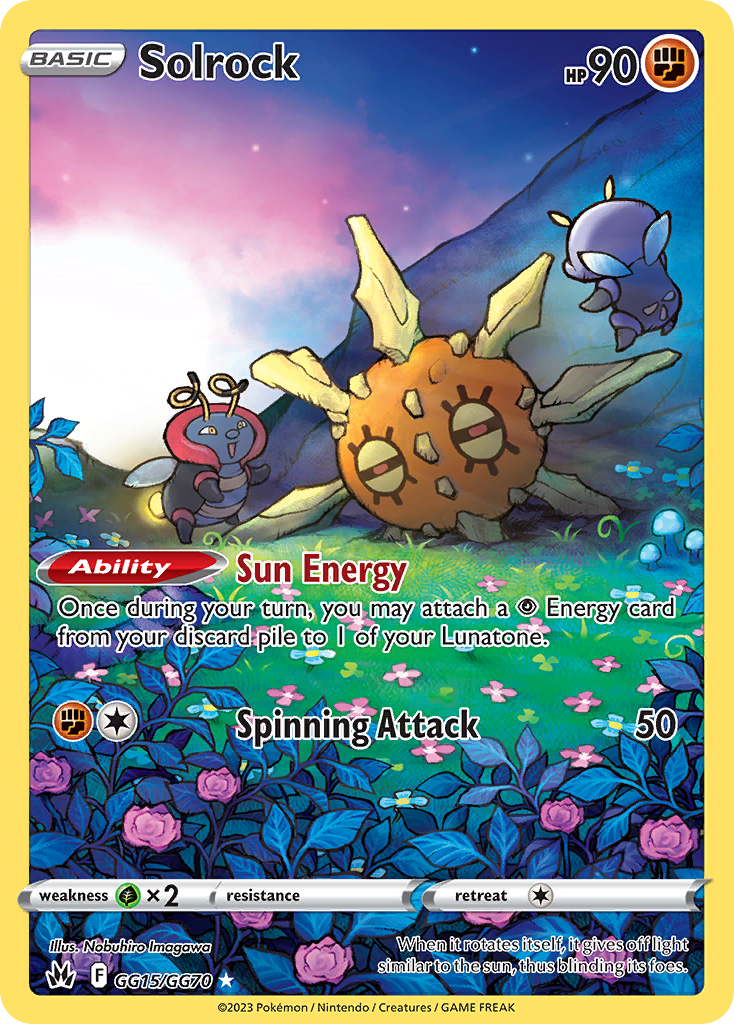 Solrock GG15/GG70 Trainer Gallery Rare Crown Zenith Galarian Gallery Holo NM/M