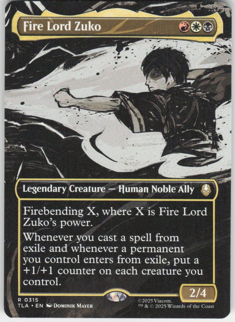 Fire Lord Zuko (Borderless) R Avatar: The Last Airbender 315 NM