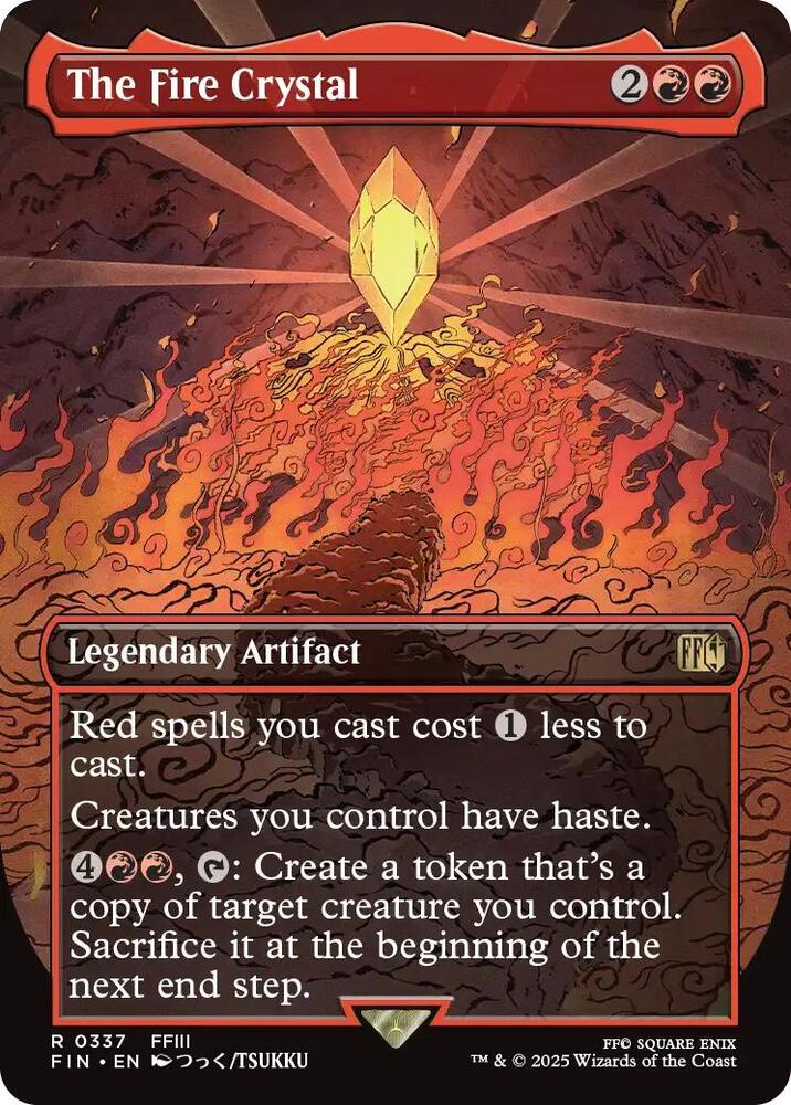 The Fire Crystal (Borderless) 337 Rare FINAL FANTASY NM/M