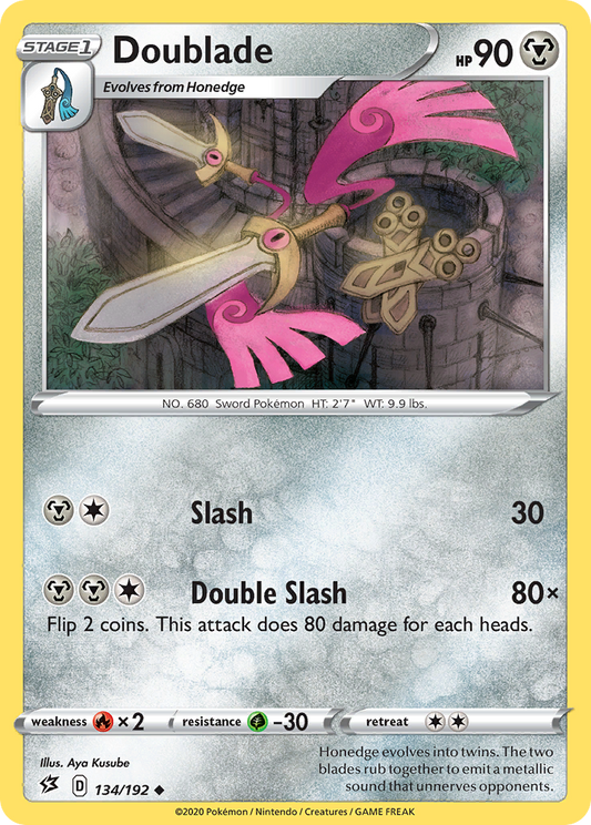 Doublade 134/192 Uncommon Reverse Holo Rebel Clash NM/LP