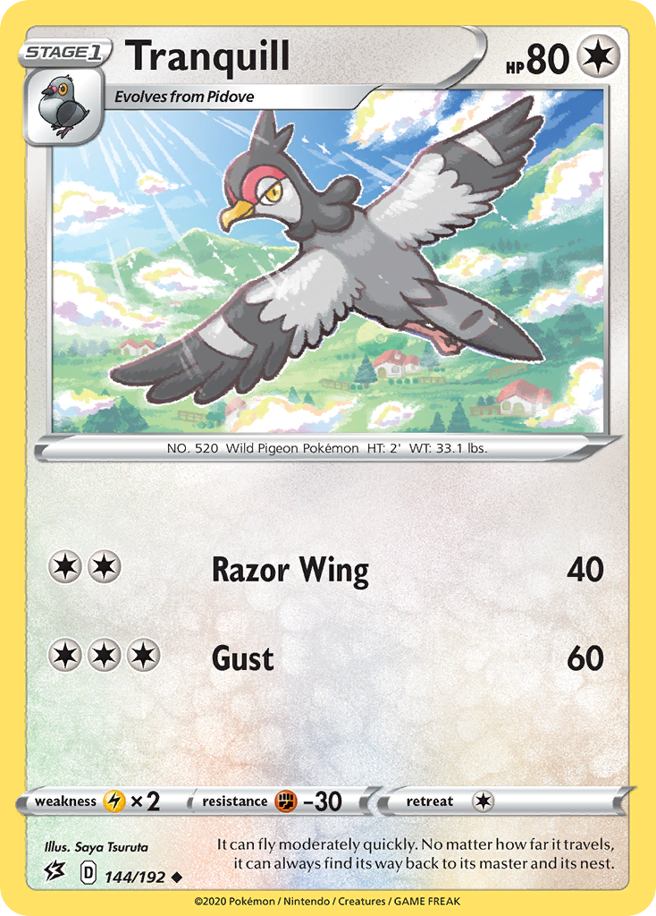 Tranquill 144/192 Uncommon Reverse Holo Rebel Clash NM/LP