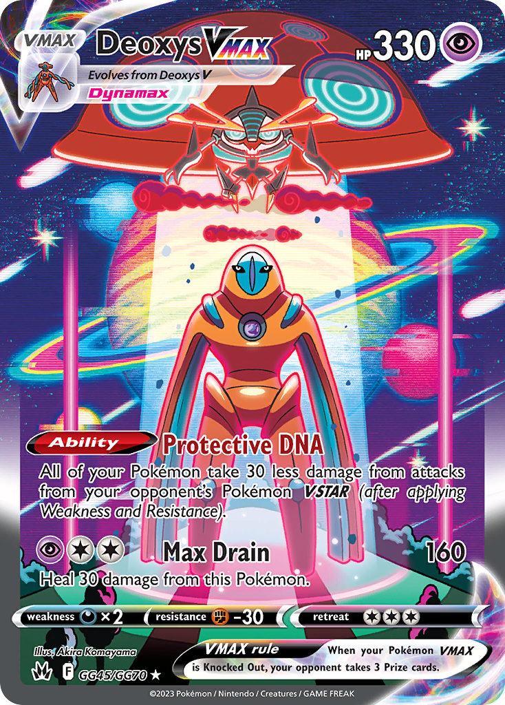 Deoxys VMAX GG45/GG70 VMAX Rare Crown Zenith Galarian Gallery Holo NM/M