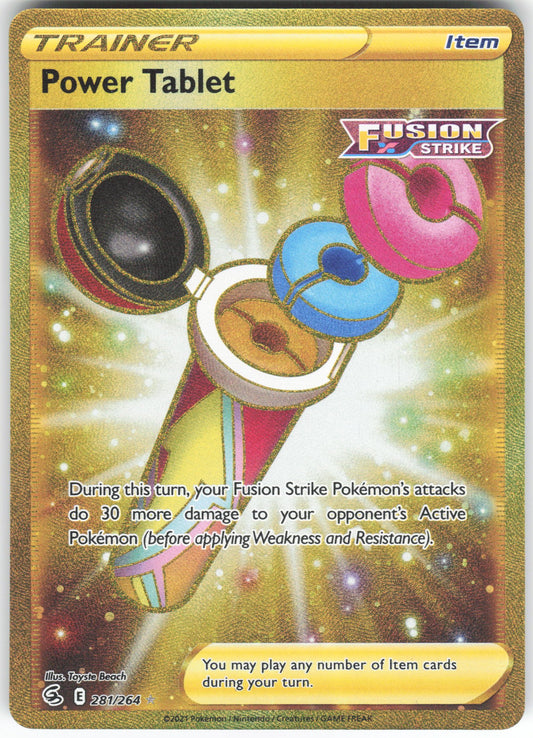 Power Tablet (Secret) Secret Rare SWSH08: Fusion Strike 281/264 NM
