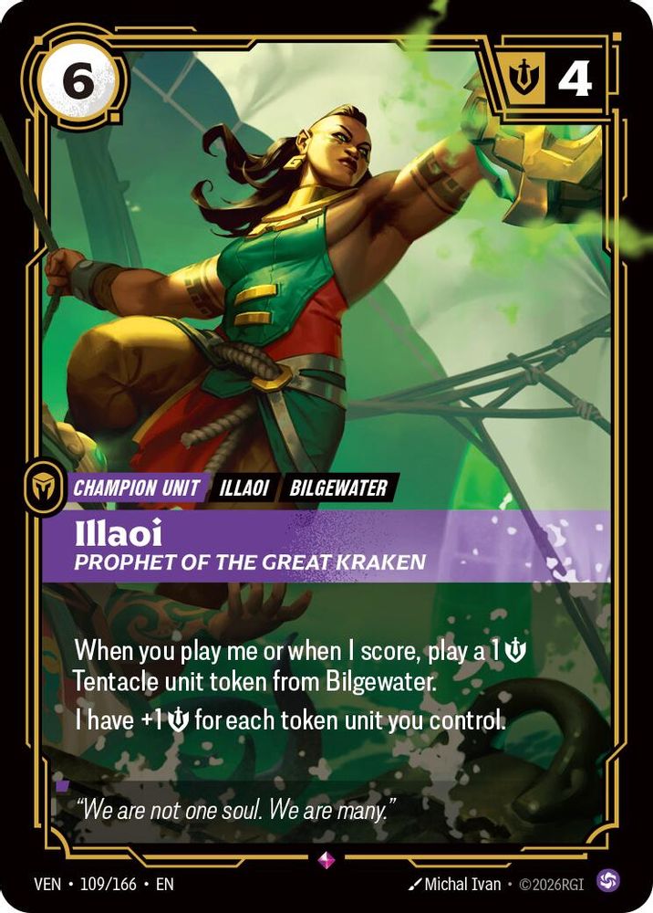 Illaoi - Prophet of the Great Kraken 109/166 Rare Vendetta NM/M
