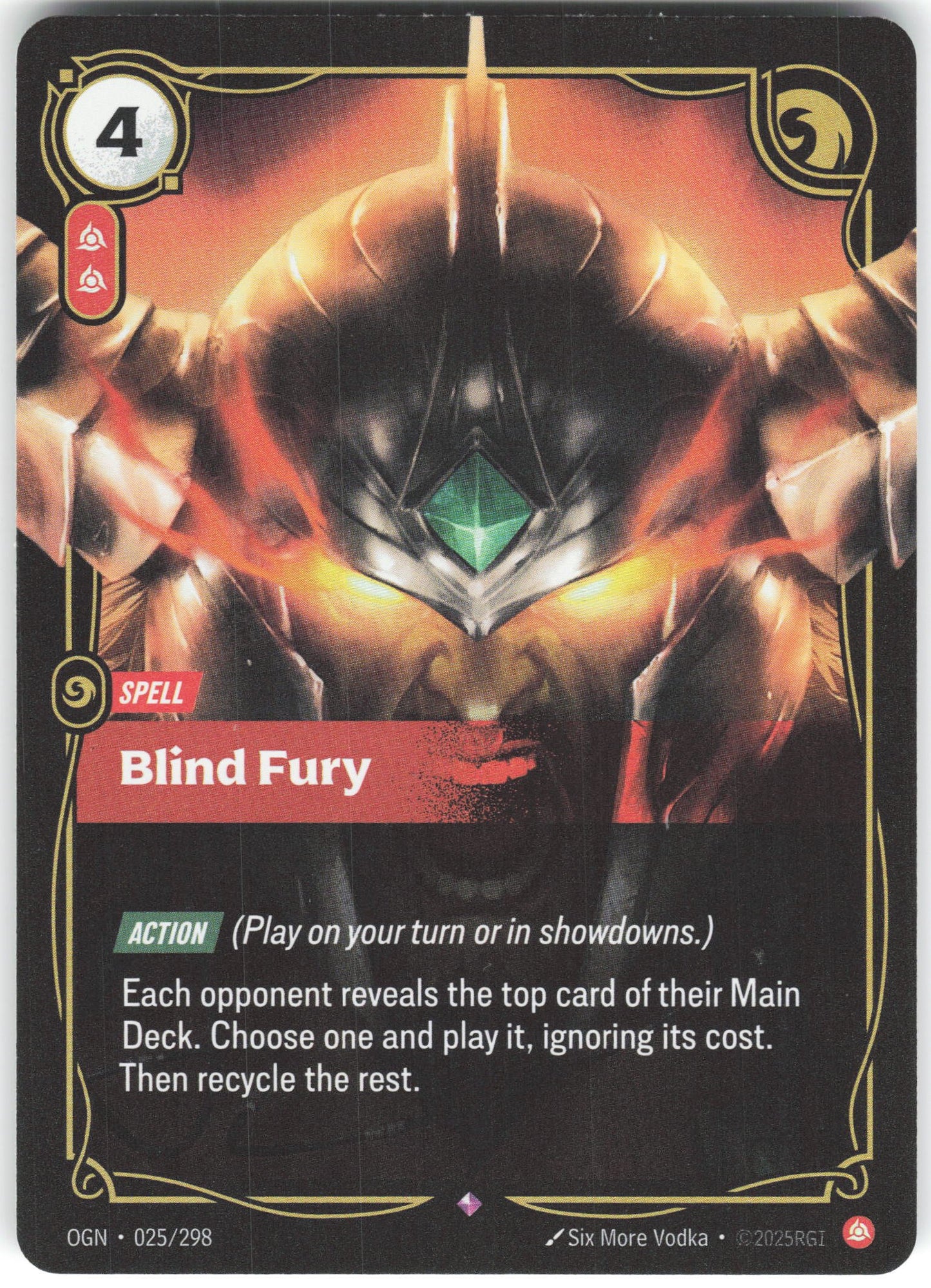 Blind Fury Rare Origins 025/298 NM