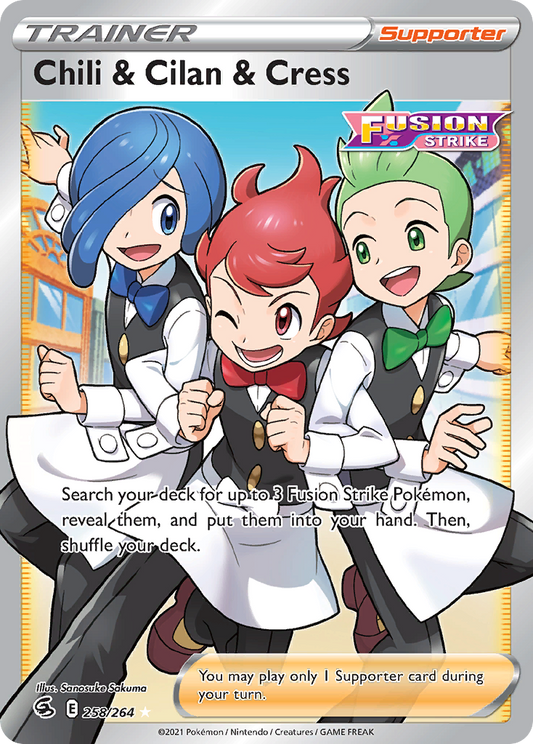 Chili & Cilan & Cress 258/264 Ultra Rare Fusion Strike NM/M