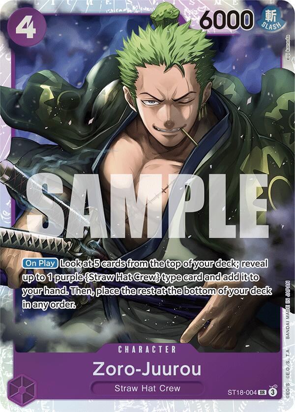 Zoro-Juurou ST18-004 Super Rare Starter Deck 18: PURPLE Monkey.D.Luffy NM/M
