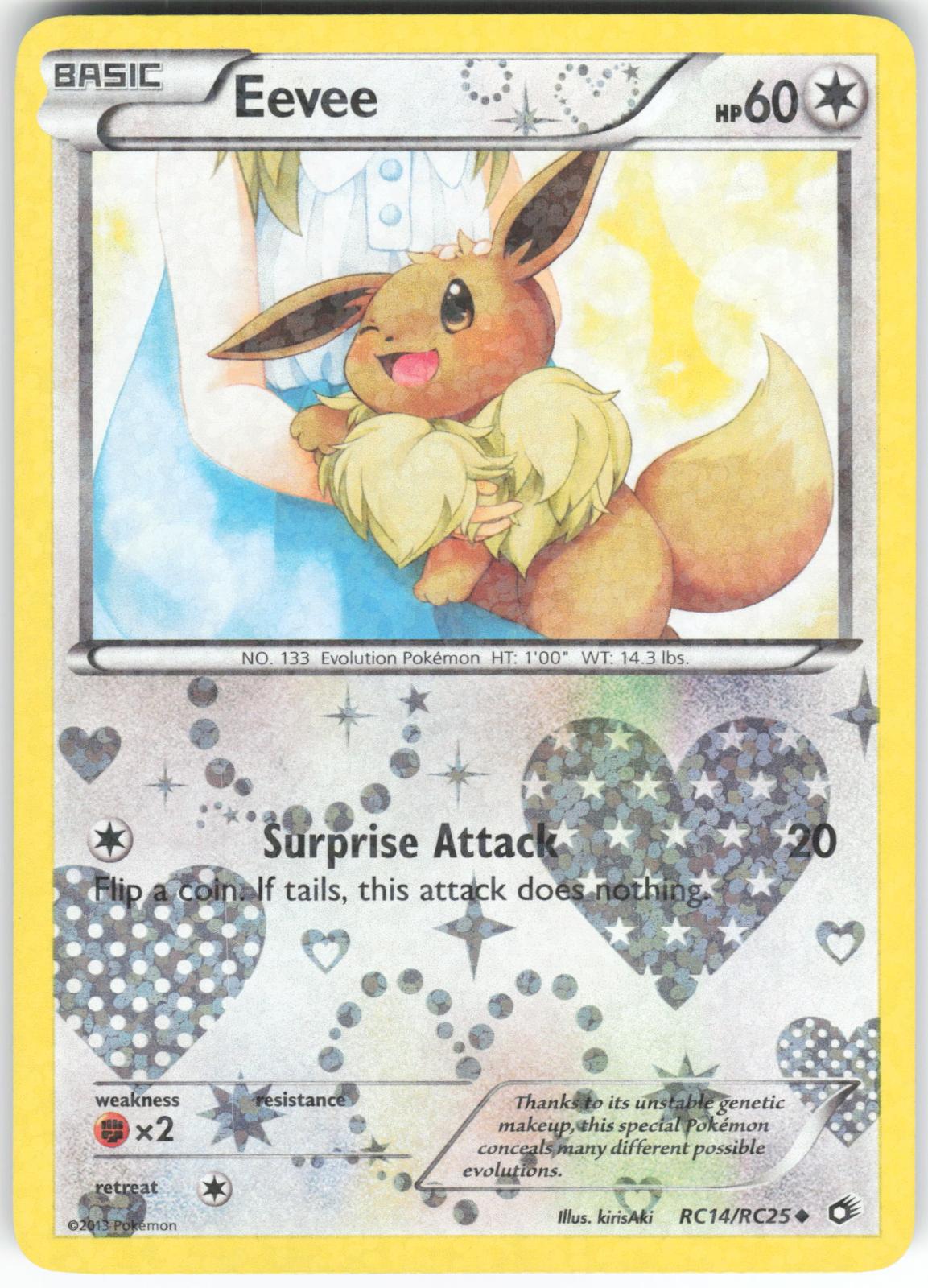Eevee RC14/RC25 Uncommon Legendary Treasures: Radiant Collection Holo LP