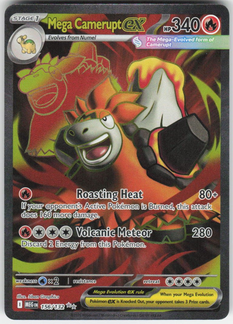 Mega Camerupt ex - Ultra Rare ME01: Mega Evolution 156/132 NM