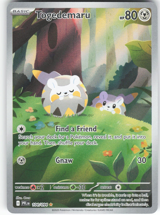 Togedemaru - Illustration Rare ME02: Phantasmal Flames 104/094 NM