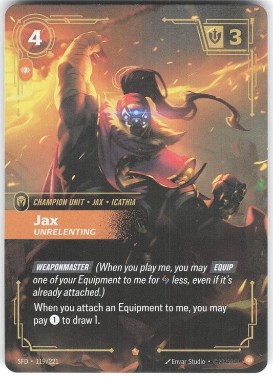 Jax - Unrelenting Epic Spiritforged 119/221 NM