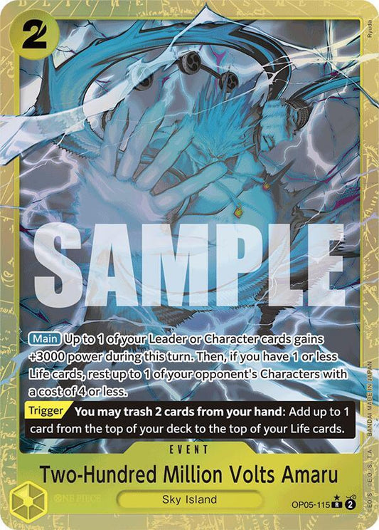 Two-Hundred Million Volts Amaru (Alternate Art) OP05-115 Premium Booster -The Best- NM/M