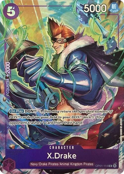 X.Drake (PRB02) OP01-114 One Piece Promotion Cards NM/M