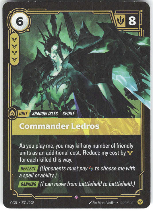 Commander Ledros Rare Origins 231/298 NM