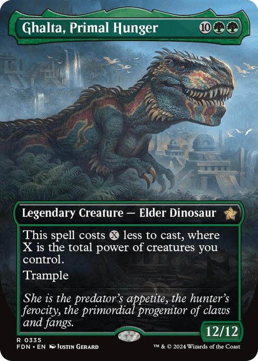 Ghalta, Primal Hunger (Borderless) 335 Rare Foundations NM/M