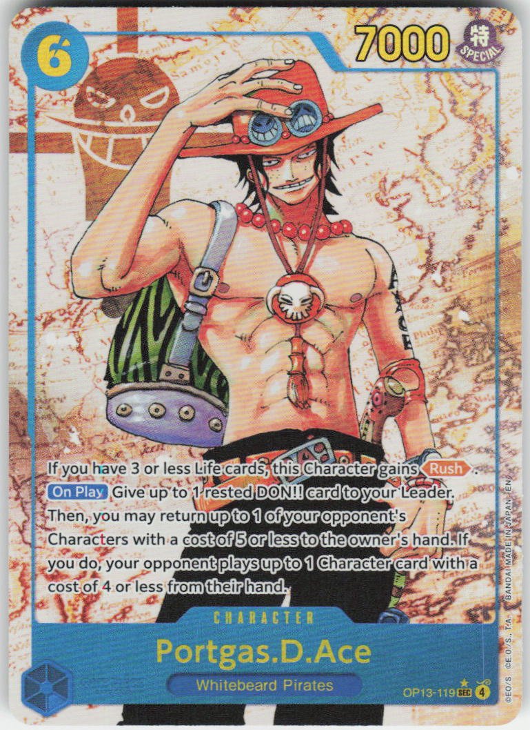 Portgas.D.Ace (119) (Parallel) SEC Carrying On His Will OP13-119 NM