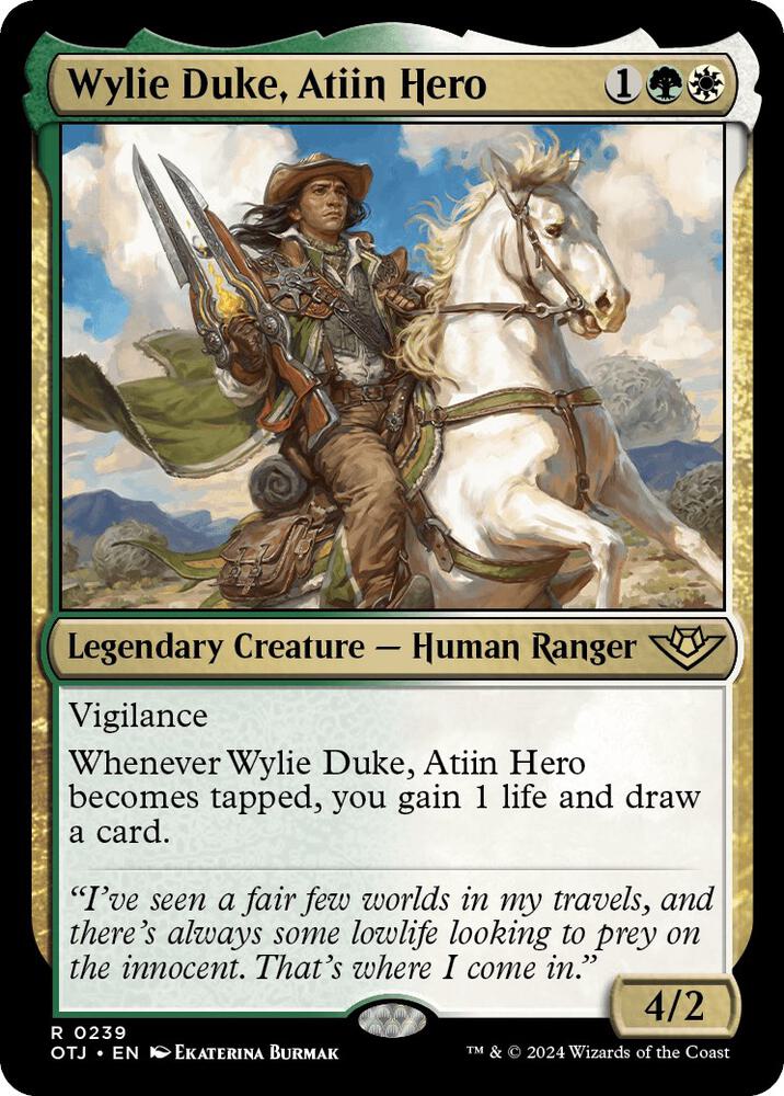 Wylie Duke, Atiin Hero 239 Rare Outlaws of Thunder Junction NM/M