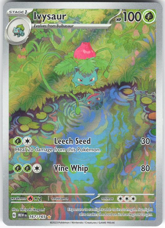 Ivysaur - Illustration Rare SV: Scarlet & Violet 151 167/165 NM