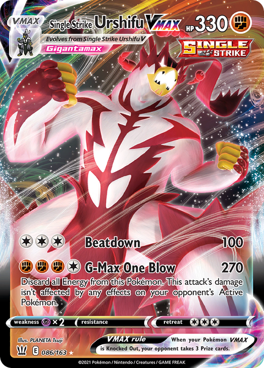 Single Strike Urshifu VMAX 086/163 VMAX Rare Battle Styles Holo NM/M