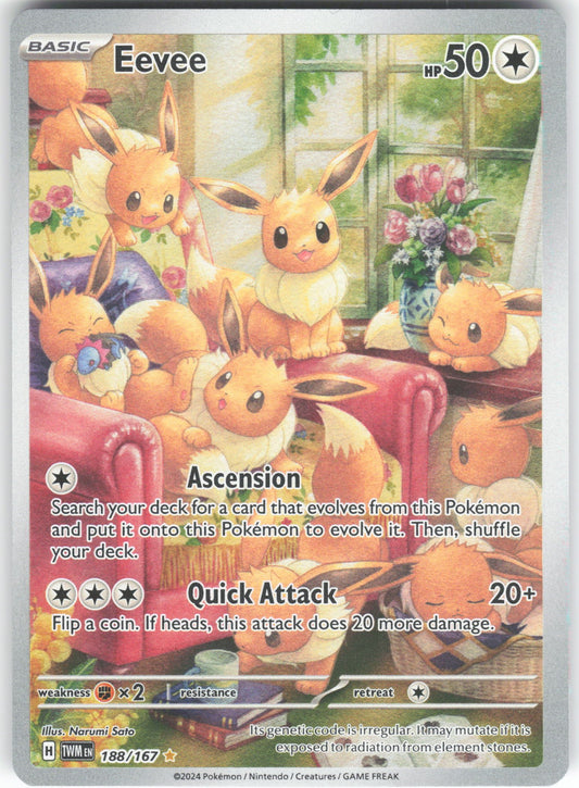 Eevee - Illustration Rare SV06: Twilight Masquerade 188/167 NM