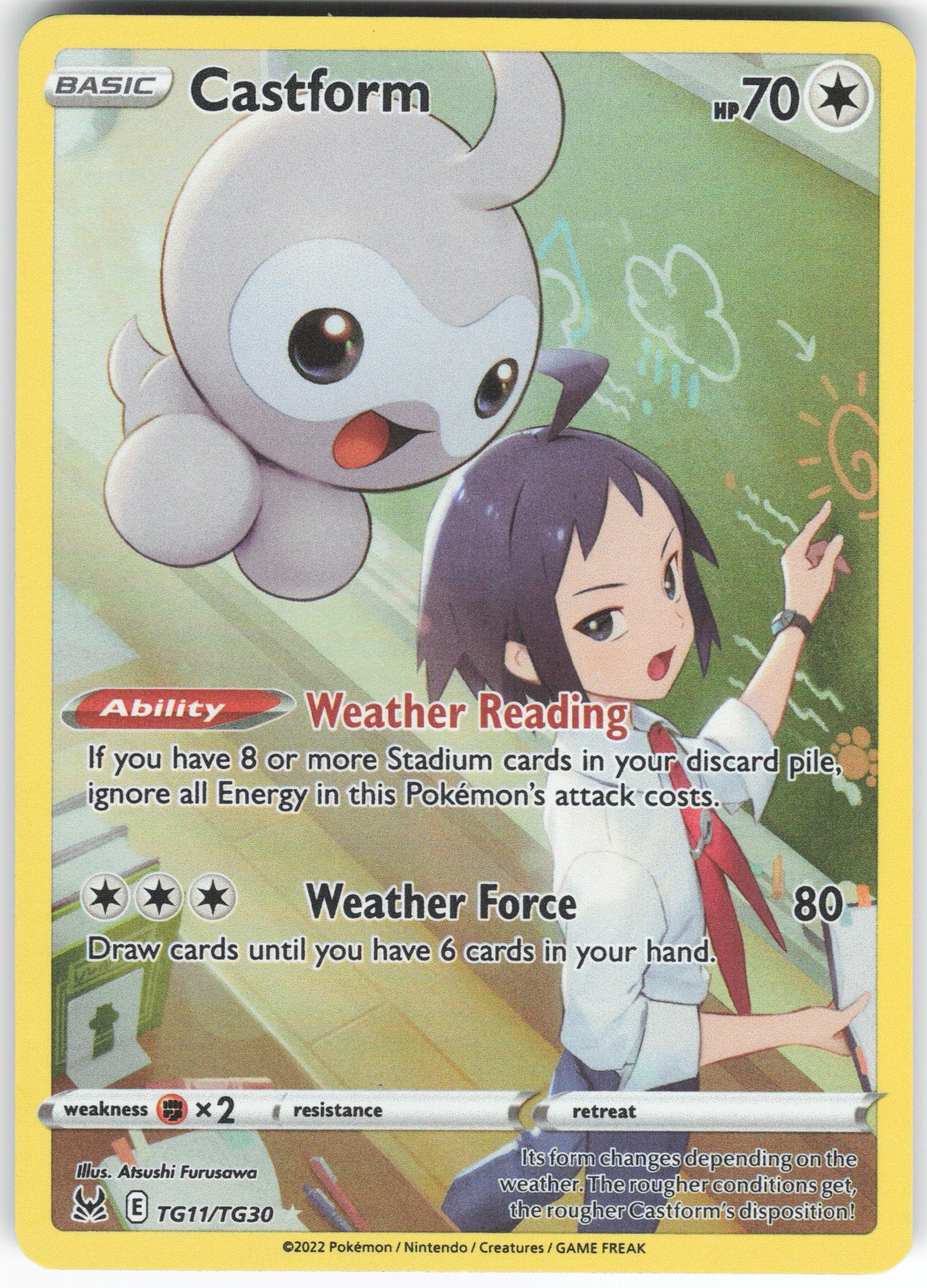 Castform Ultra Rare SWSH11: Lost Origin Trainer Gallery TG11/TG30 NM