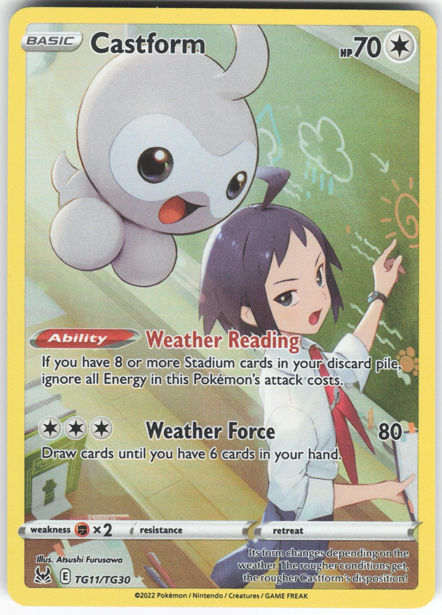 Castform Ultra Rare SWSH11: Lost Origin Trainer Gallery TG11/TG30 NM