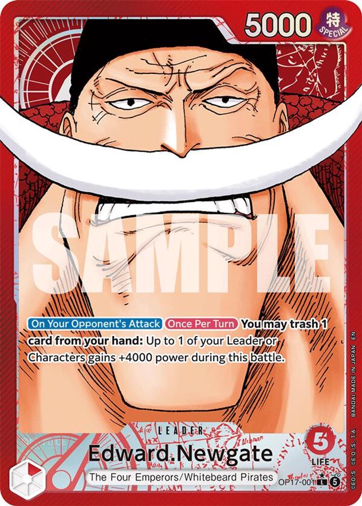 Edward.Newgate (001) (Alternate Art) OP17-001 The World's Strongest Warriors NM/M