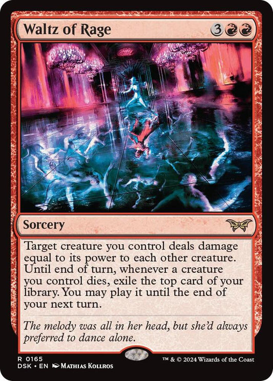 Waltz of Rage 165 Foil Rare Duskmourn: House of Horror NM/M