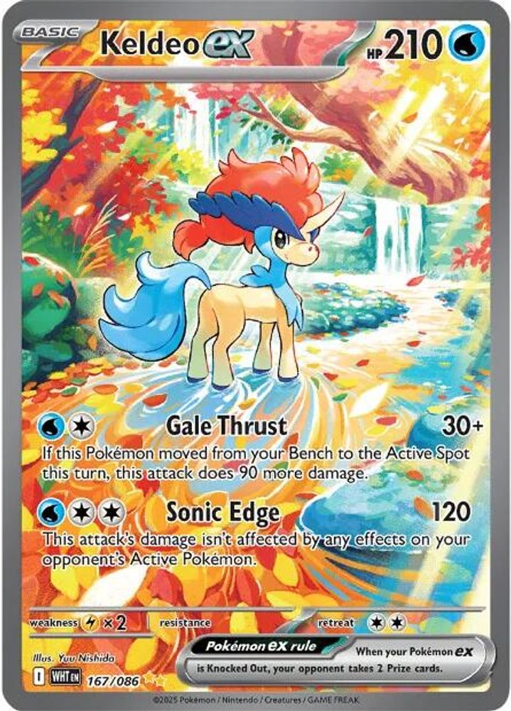 Keldeo ex 167/086 Special Illustration Rare White Flare Holo NM/M