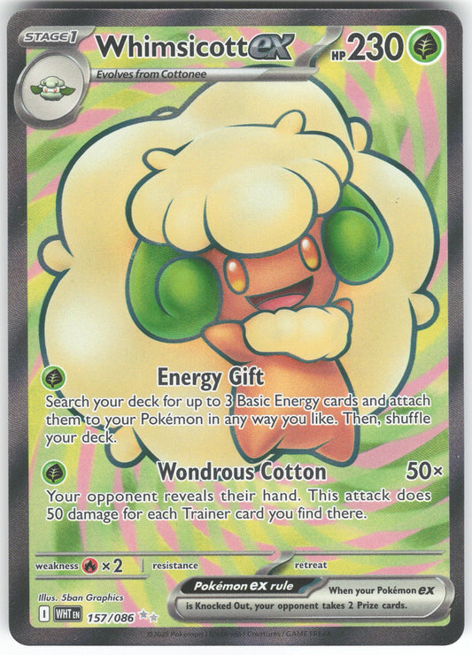 Whimsicott ex - Ultra Rare SV: White Flare 157/086 NM