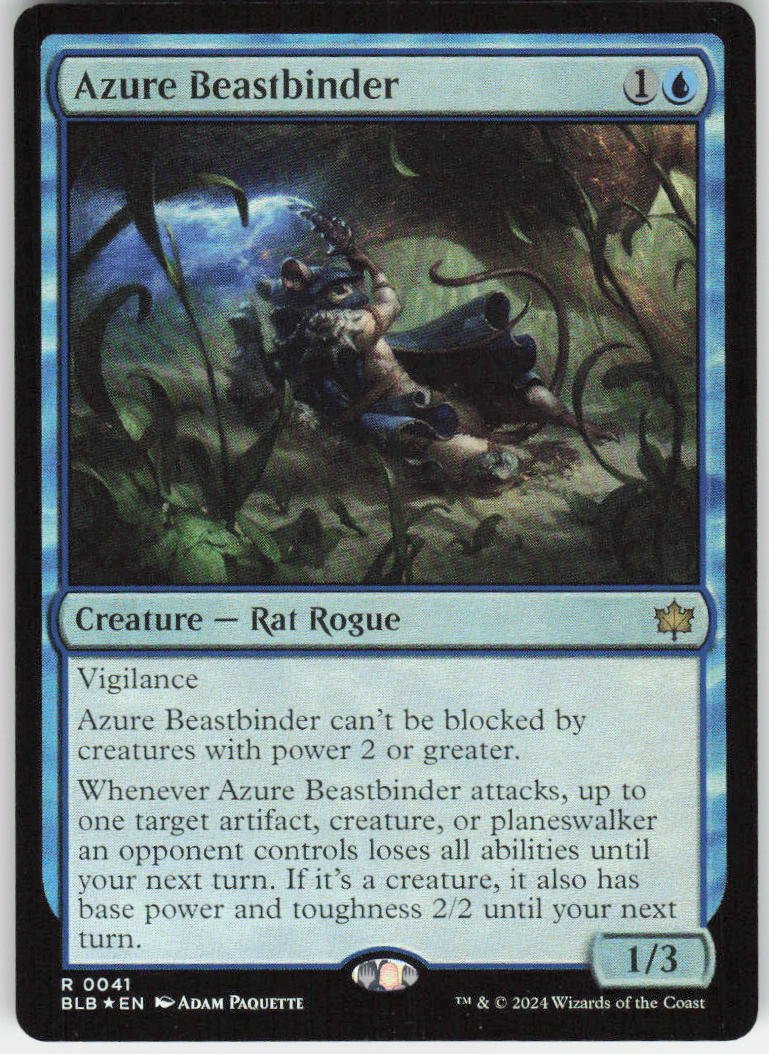 Azure Beastbinder (Foil) R Bloomburrow 41 NM
