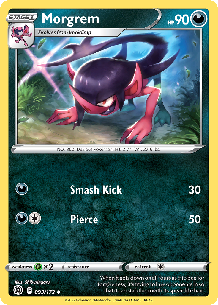Morgrem 093/172 Uncommon Reverse Holo Brilliant Stars NM/LP