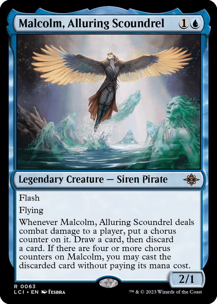 Malcolm, Alluring Scoundrel 63 Foil Rare The Lost Caverns of Ixalan NM/M