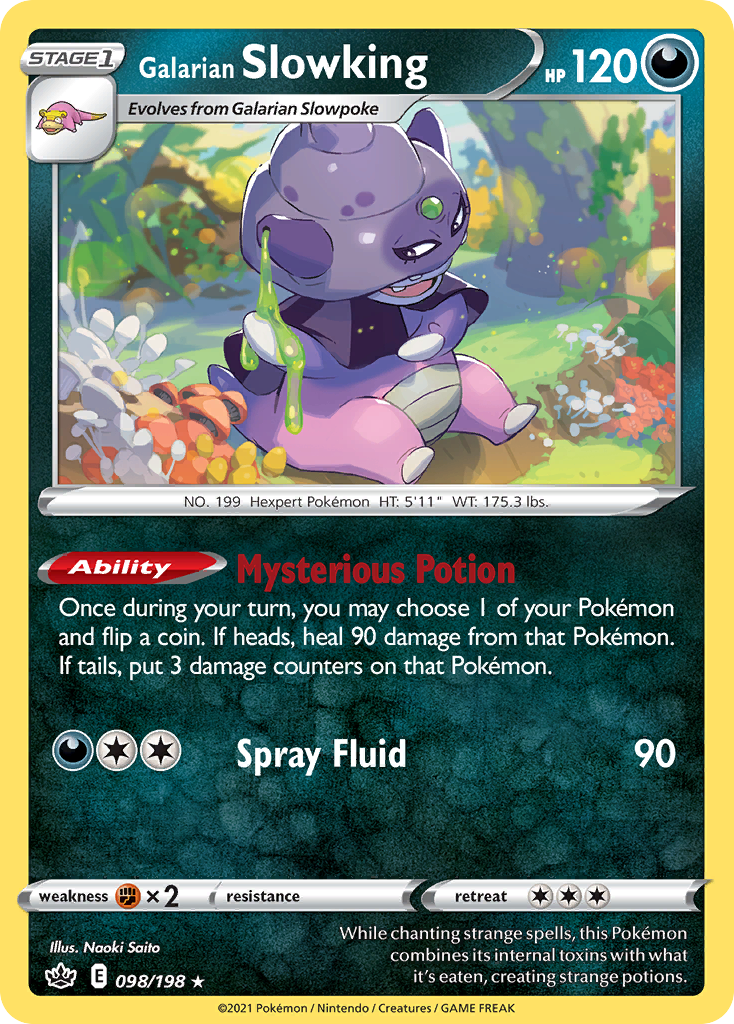 Galarian Slowking 098/198 Rare Chilling Reign Holo NM/M