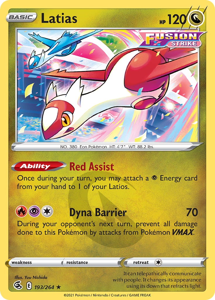 Latias 193/264 Rare Fusion Strike NM/LP