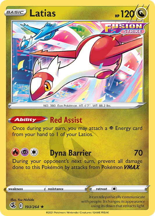 Latias 193/264 Rare Fusion Strike NM/LP