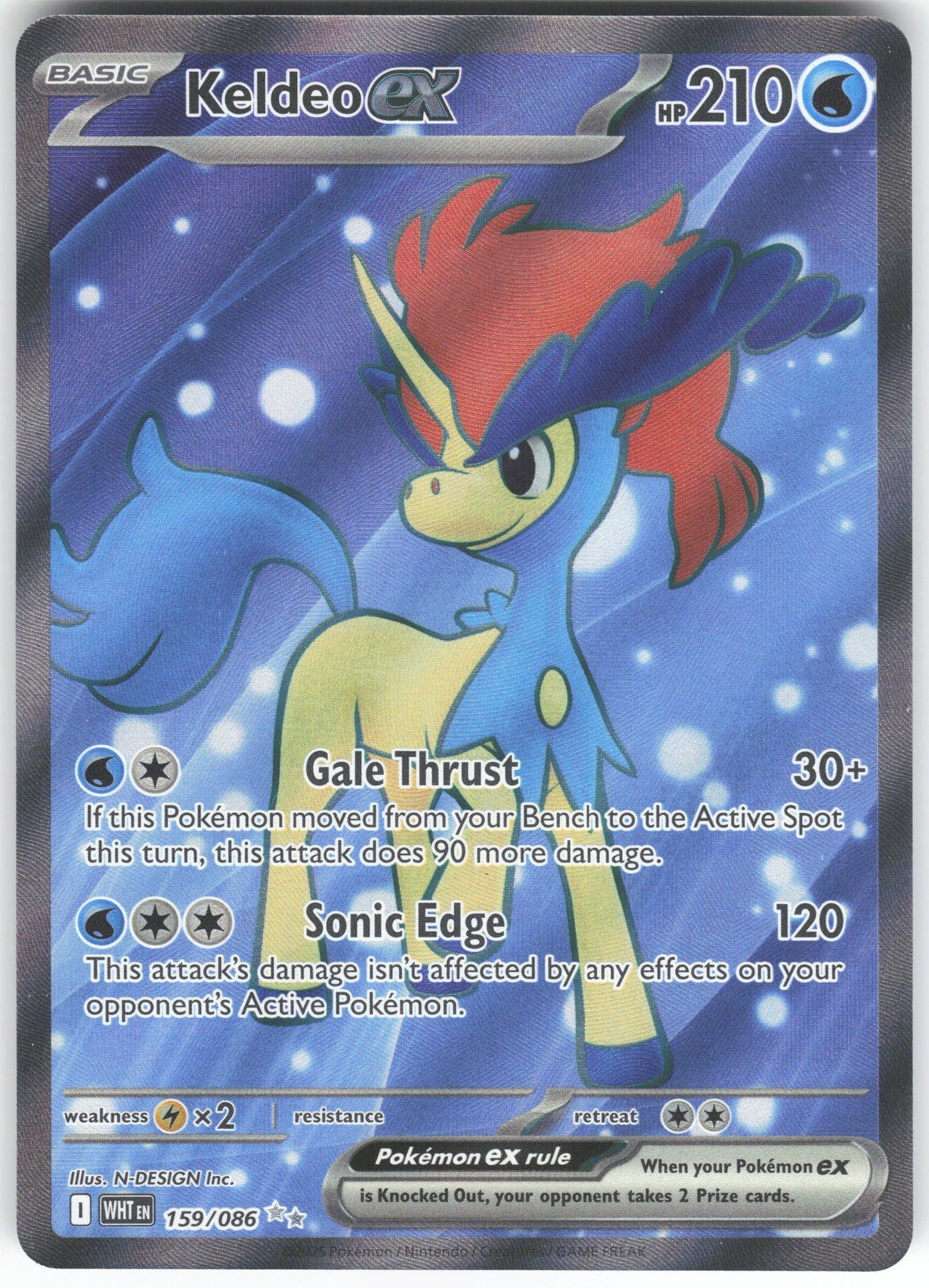 Keldeo ex - Ultra Rare SV: White Flare 159/086 NM