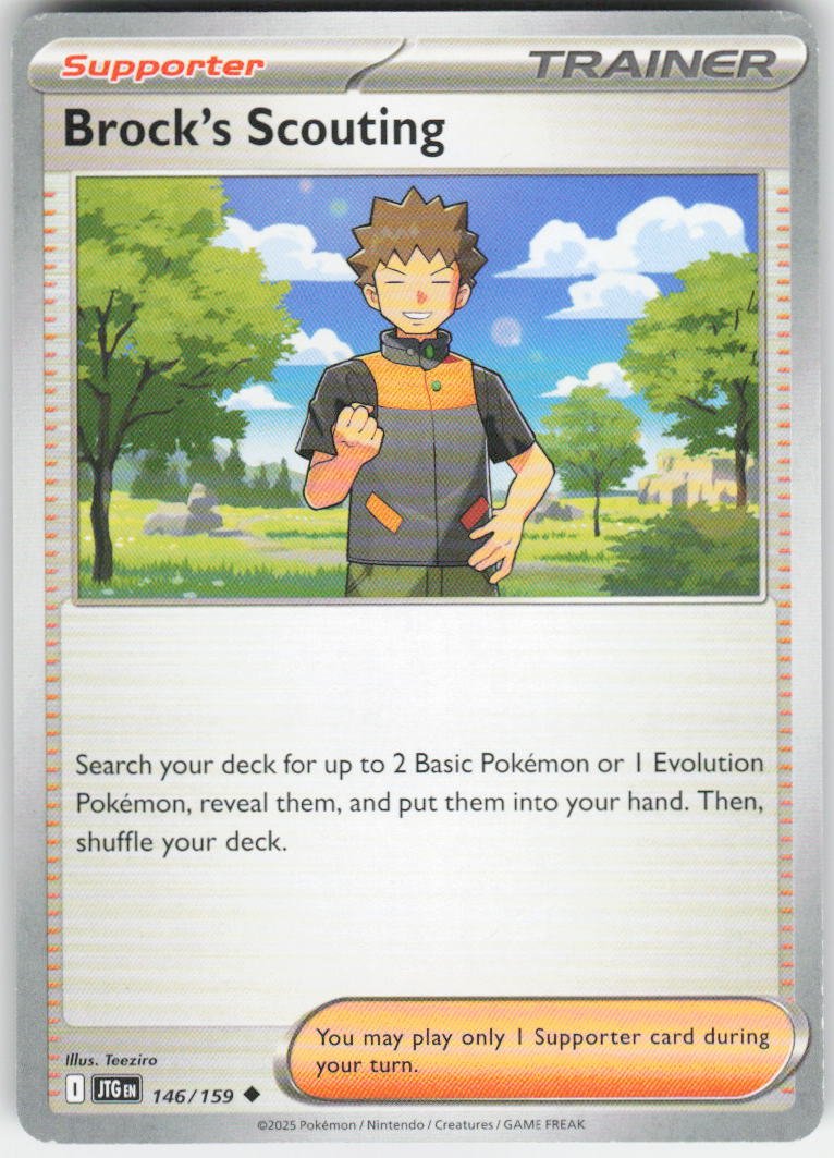 Brock's Scouting - Uncommon SV09: Journey Together 146/159 NM (Back)