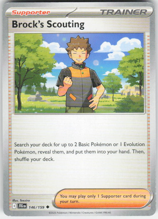 Brock's Scouting - Uncommon SV09: Journey Together 146/159 NM (Back)