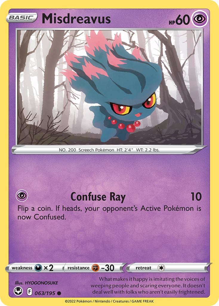 Misdreavus 063/195 Common Silver Tempest NM/LP